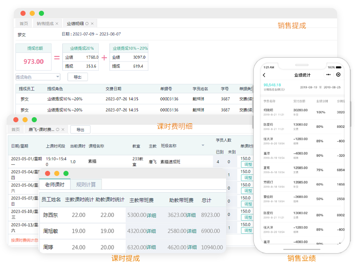 课消与教务报表