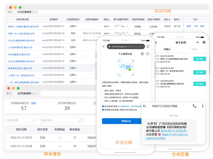 电子合同功能展示图