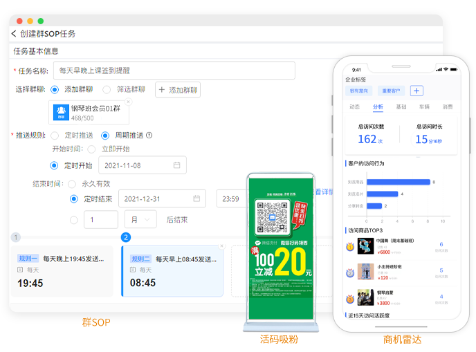 会员私域运营功能展示图