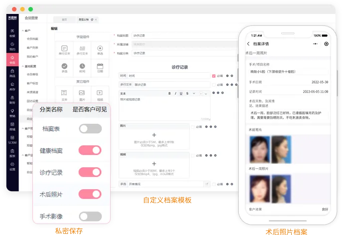 健康档案功能展示图